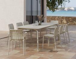 L 3 Roku Diningtable Dune 220 Chairs Pad Latte Husk Residential