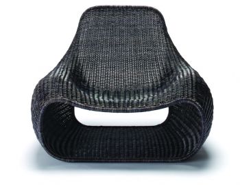 Snug Indoor Lounge Chair Graphite Rattan Slimit image