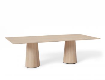 P.O.V. Table 464 Rectangle 120 x 240cm - Solid European Oak Top / Natural Base image