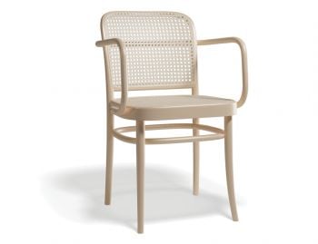 811 Hoffmann Natural Armchair with Cane Seat and Backrest by TON image