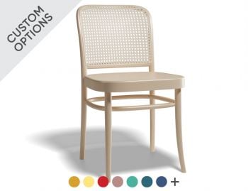 811 Hoffmann Chair with Wood Seat and Cane Backrest by TON  image