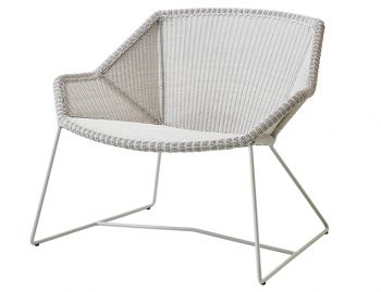 Breeze Outdoor Lounge Chair White Grey by Strand & hvass For Cane-line image