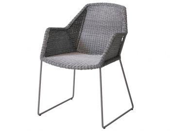 Breeze Sled Leg Outdoor Dining Chair Light Grey by Strand & hvass For Cane-line image