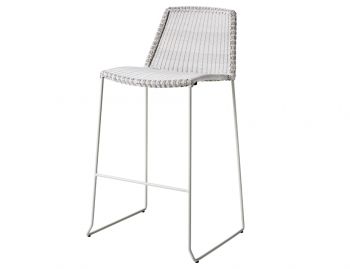 Breeze Bar Stool White Grey by Strand & hvass For Cane-line image