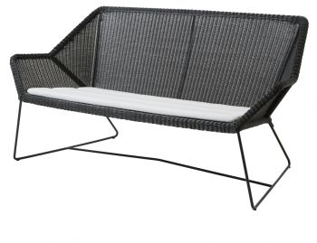 Breeze 2 Seat Sofa Black With Seat Cushion by Strand & hvass For Cane-line image