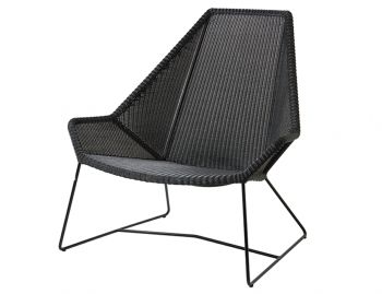 Breeze Highback Chair Black by Strand & hvass For Cane-line image