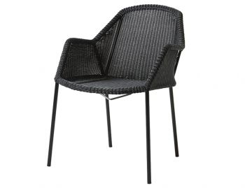 Breeze Outdoor Stackable Dining Chair Black by Strand & hvass For Cane-line image