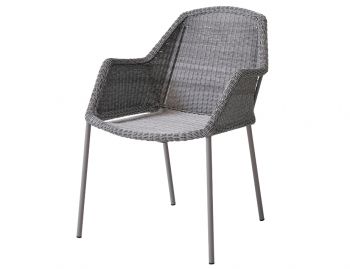 Breeze Outdoor Stackable Dining Chair Light Grey by Strand & hvass For Cane-line image