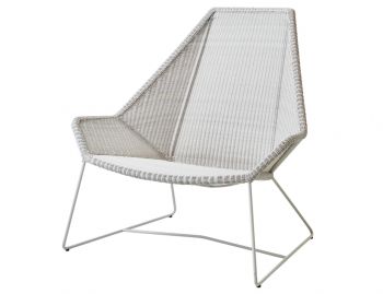 Breeze Highback Chair White Grey by Strand & hvass For Cane-line image
