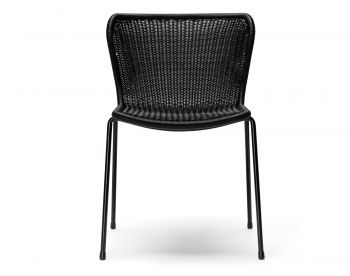 C603 Outdoor Dining Chair Black Frame Black Seat by Feelgood Designs image