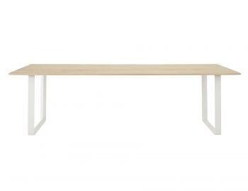 70/70 Table in Oak with Plywood Edge and White Legs by Muuto image