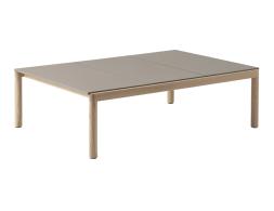 Couple Coffee Table 120 Taupe Oak Plain