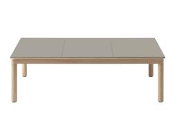 Couple Coffee Table 120 Taupe Oak Plain 2