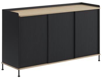 Enfold Sideboard Standard 148cm Anthracite Black & Natural Oak by Thomas Bentzen for Muuto image