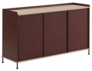 Enfold Sideboard Standard 148cm Red & Natural Oak by Thomas Bentzen for Muuto image