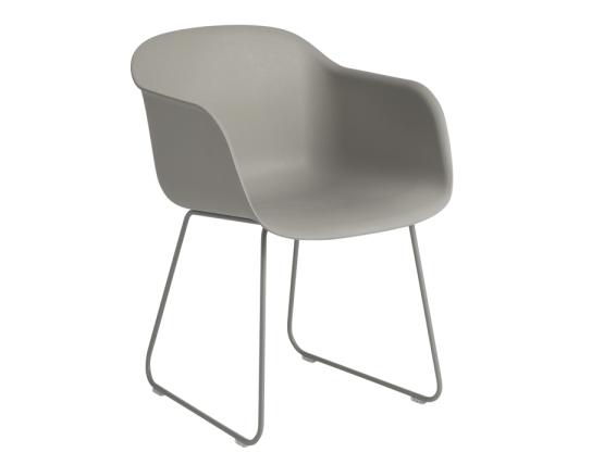 Fiber Armchair Sled Grey