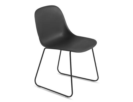 Fiber Chair Blk Sled