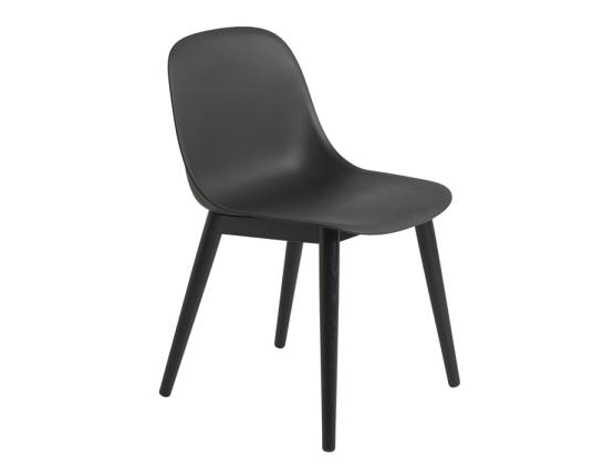 Fiber Chair Blk Wood