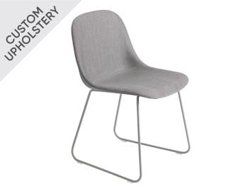 Fiber Side Chair Upholstered with Sled Base by Iskos Berlin for Muuto image