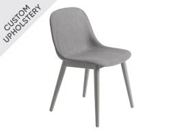 Fiber Chair Upholstery Wood Base