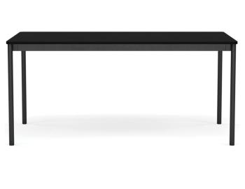 Base Table in Black Laminate with Black ABS Edge and Black Legs by Muuto  image