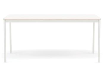 Base Table in White Nanolaminate with Plywood Edge and  White Legs by Muuto image