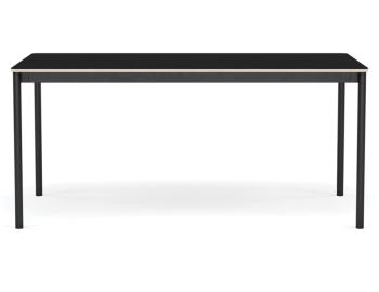 Base Table in Black Nanolaminate with Plywood Edge and Black Legs by Muuto image