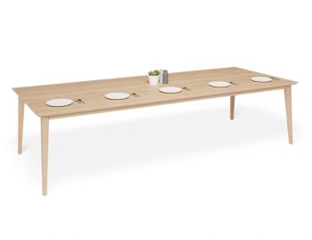Natural Jylland Solid European Oak 300 x 120cm Dining Table by Mads Johansen for TON image