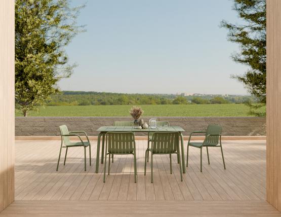 L 1 Roku Diningtable 160 Chair Green Residential1