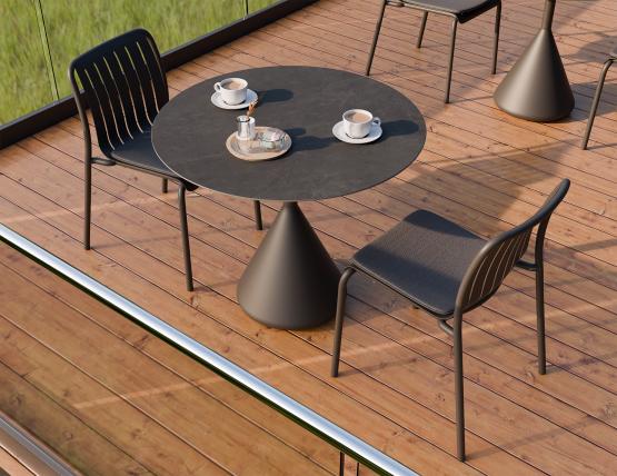 L 3 Kora Cafetable 90cm Charcoal Basalt