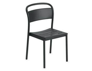 Linear Steel Side Chair in Anthracite Black by Thomas Bentzen for Muuto image