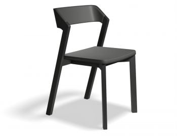 Merano Black Stained Beechwood Dining Chair with Black Pad by Alex Gufler for TON image