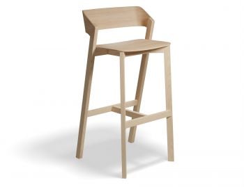 Merano Natural Oak Bar Stool by Alex Gufler for TON image