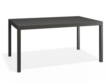 Halki Outdoor Dining Table 160cm x 90cm Matt Charcoal aluminium by Bent Design image