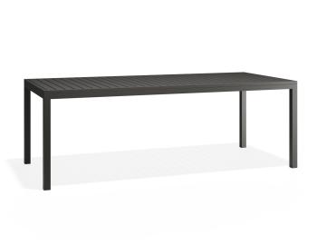 Halki Outdoor Dining Table 220cm x 100cm Matt Charcoal Aluminium by Bent Design image