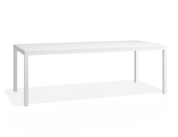 Halki Outdoor Dining Table 220cm x 100cm Matt White Aluminium by Bent Design image