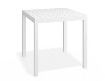 Halki Outdoor Table Matt White Aluminium 77cm x 77cm By Bent Design image