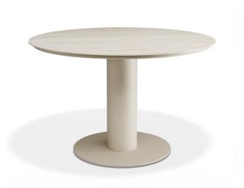 Loma Outdoor Dining Table 120cm Latte with Dune Ceramic Top by Bent Design image