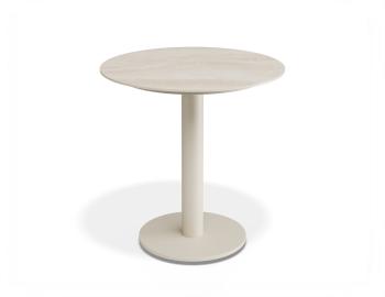 Loma Outdoor Side Table Latte with Dune Ceramic Top by Bent Design image
