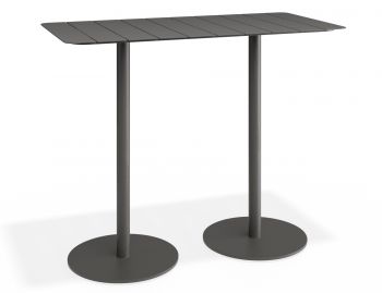 Roku Rectangle High Bar Table Matte Charcoal by Bent Design image