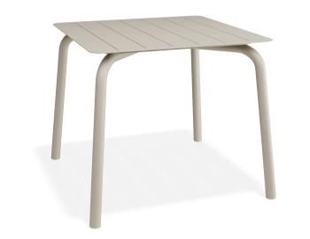 Roku Outdoor Dining Table 90cm in Matte Latte by Bent Design image