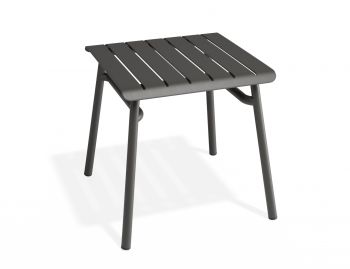 Roku Outdoor Low Stool Footrest Matt Charcoal By Bent Design image