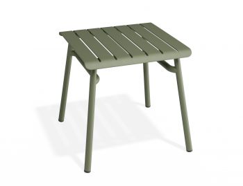 Roku Outdoor Low Stool Footrest Matt Eucalyptus Green By Bent Design image