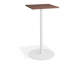 Roku High Bar Outdoor Spotted Gum Table Matte White by Bent Design image