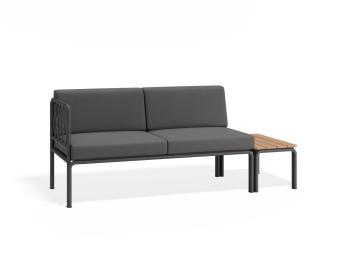 Seville Config E - Charcoal Outdoor 2 Seater Sofa by Bent Design image