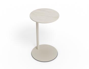 Lira Outdoor Side Table Matt Latte Dune Ceramic by Bent Design image