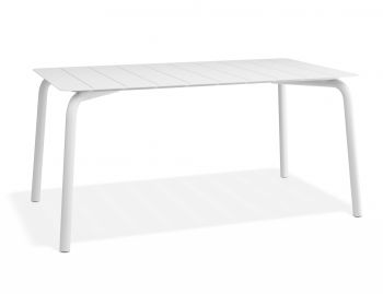 Roku Outdoor Dining Table 160cm in Matte White by Bent Design image