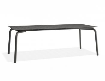 Roku Outdoor Dining Table 220cm in Matte Charcoal by Bent Design image