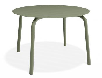 Roku Round Outdoor Dining Table 120cm in Matte Eucalyptus Green by Bent Design image