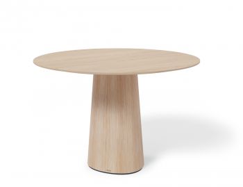 P.O.V. Table 461 - Round Solid European Oak Top / Natural Base image
